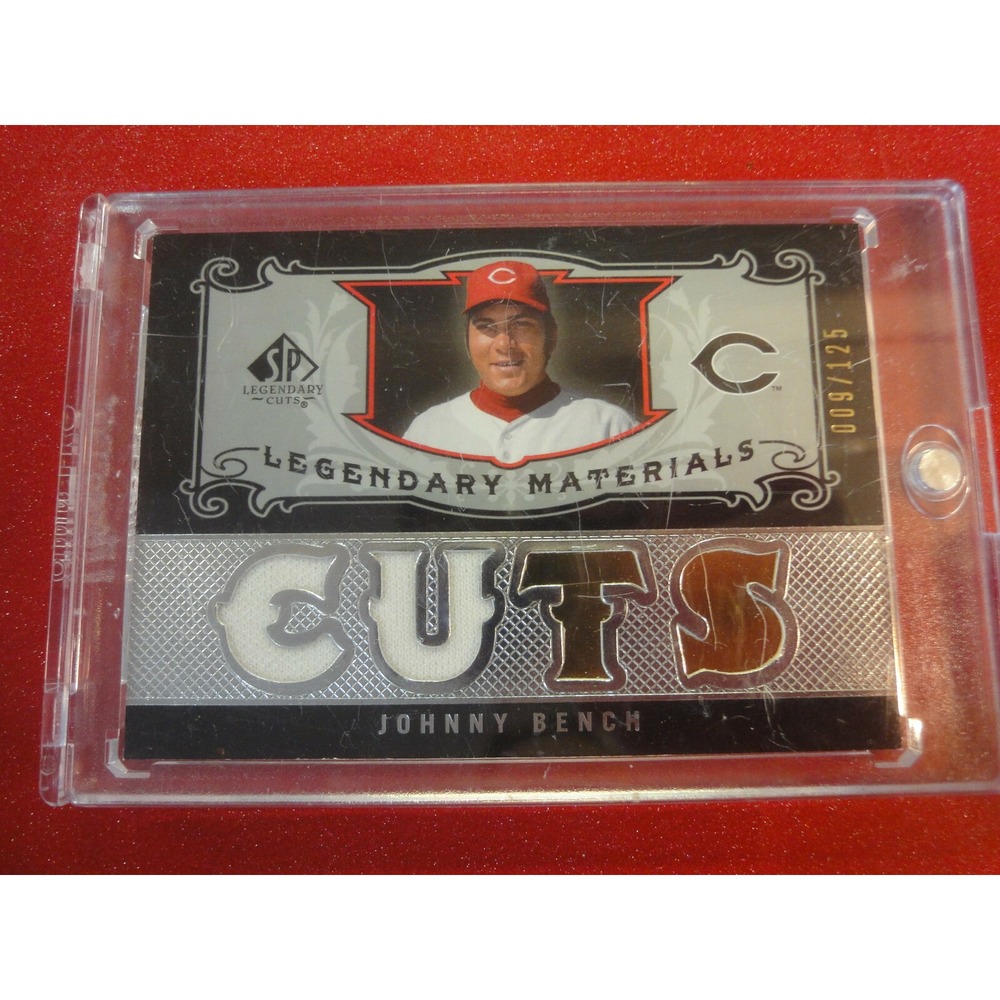 lengendary materials cute JOHNNY BENCH 009/125 baseball card 2007 Upper Deck